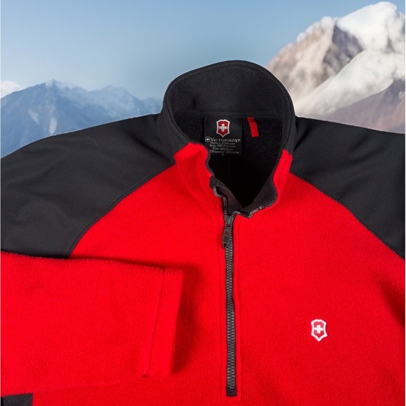 Victorinox Other - Victorinox Softshell Tech 1/2 Zip‎ Jacket Mens L Fleece Polartec Sweater-EUC